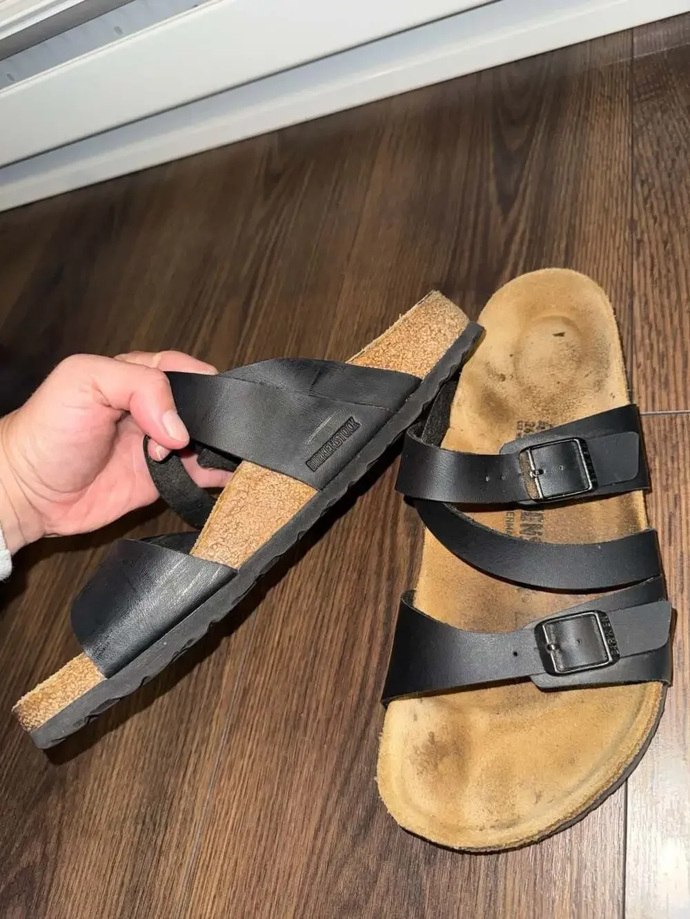 Birkenstock Salina Birko-Flor Black Strappy Sandals